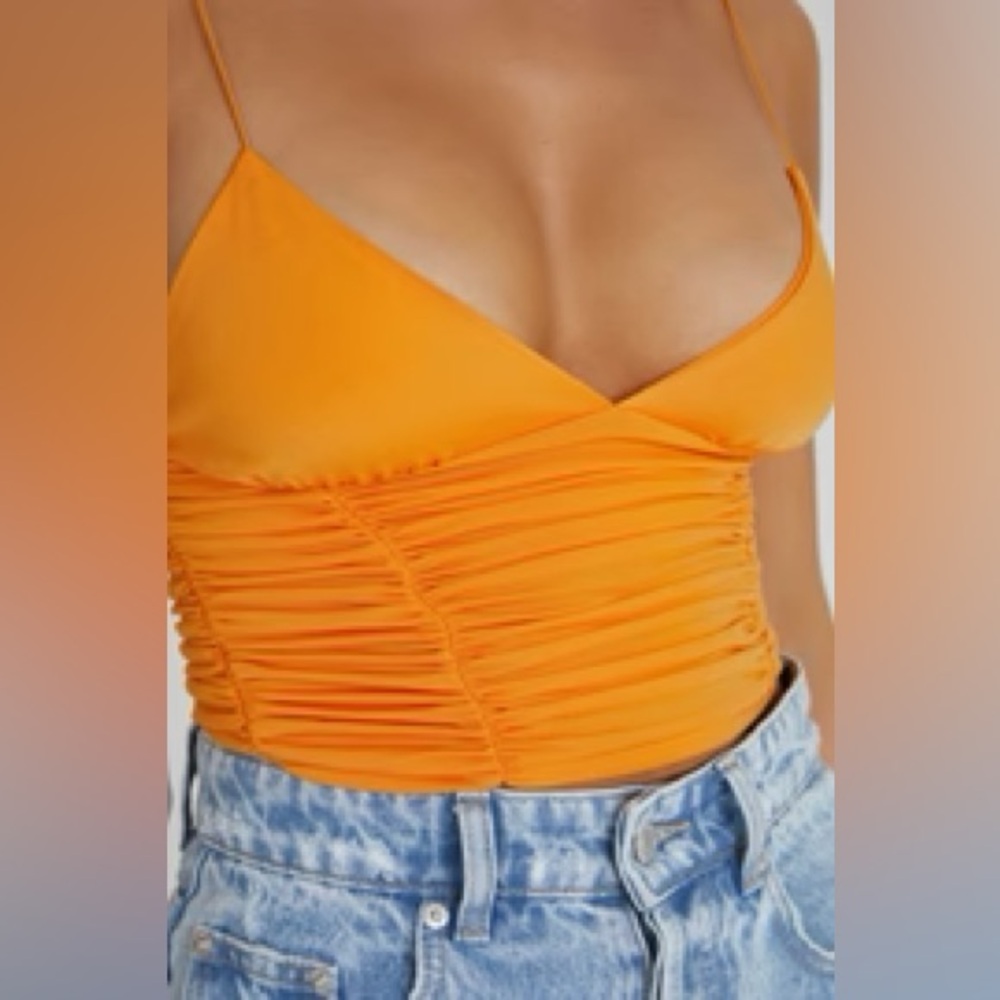 NWOT | MESHKI |‎ BUNGEE CROP TOP